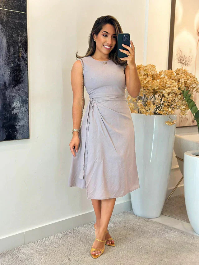 Vestido linho | detalhe envelope