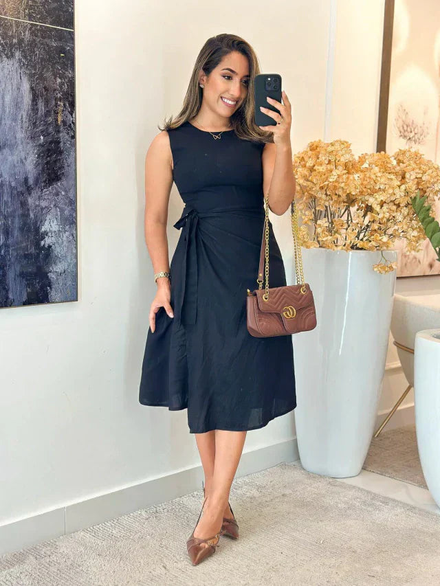 Vestido linho | detalhe envelope