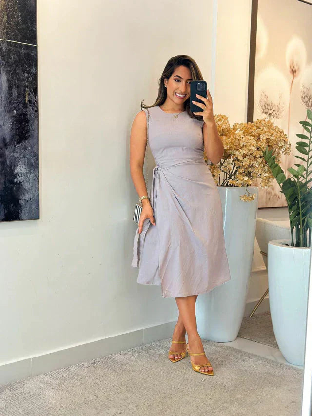 Vestido linho | detalhe envelope