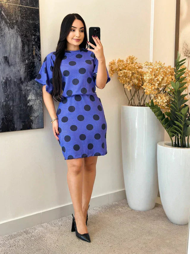 Vestido Crepinho | Manga Flare