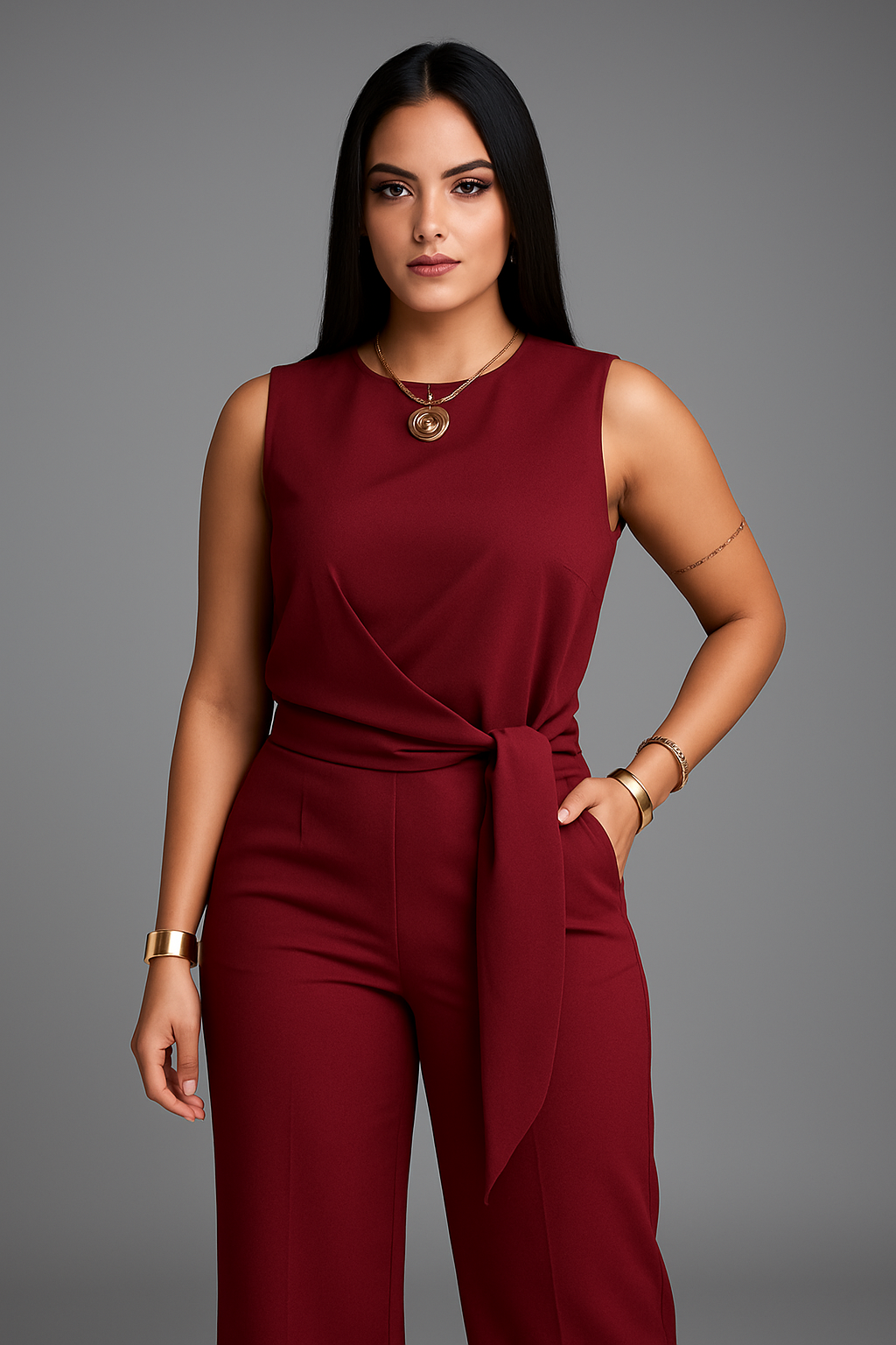 Conjunto Jéssica - Blusa Envelope + Calça Pantalona [Promoção Exclusiva Outono/Inverno]