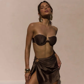 Conjunto Biquíni + Saída Marbella - Elegancce