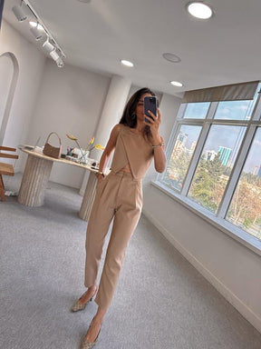Conjunto Brita – Colete Elegante + Calça de Linho