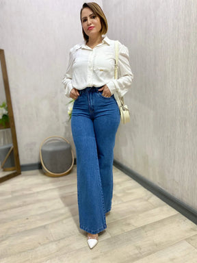 Calça Jeans wide